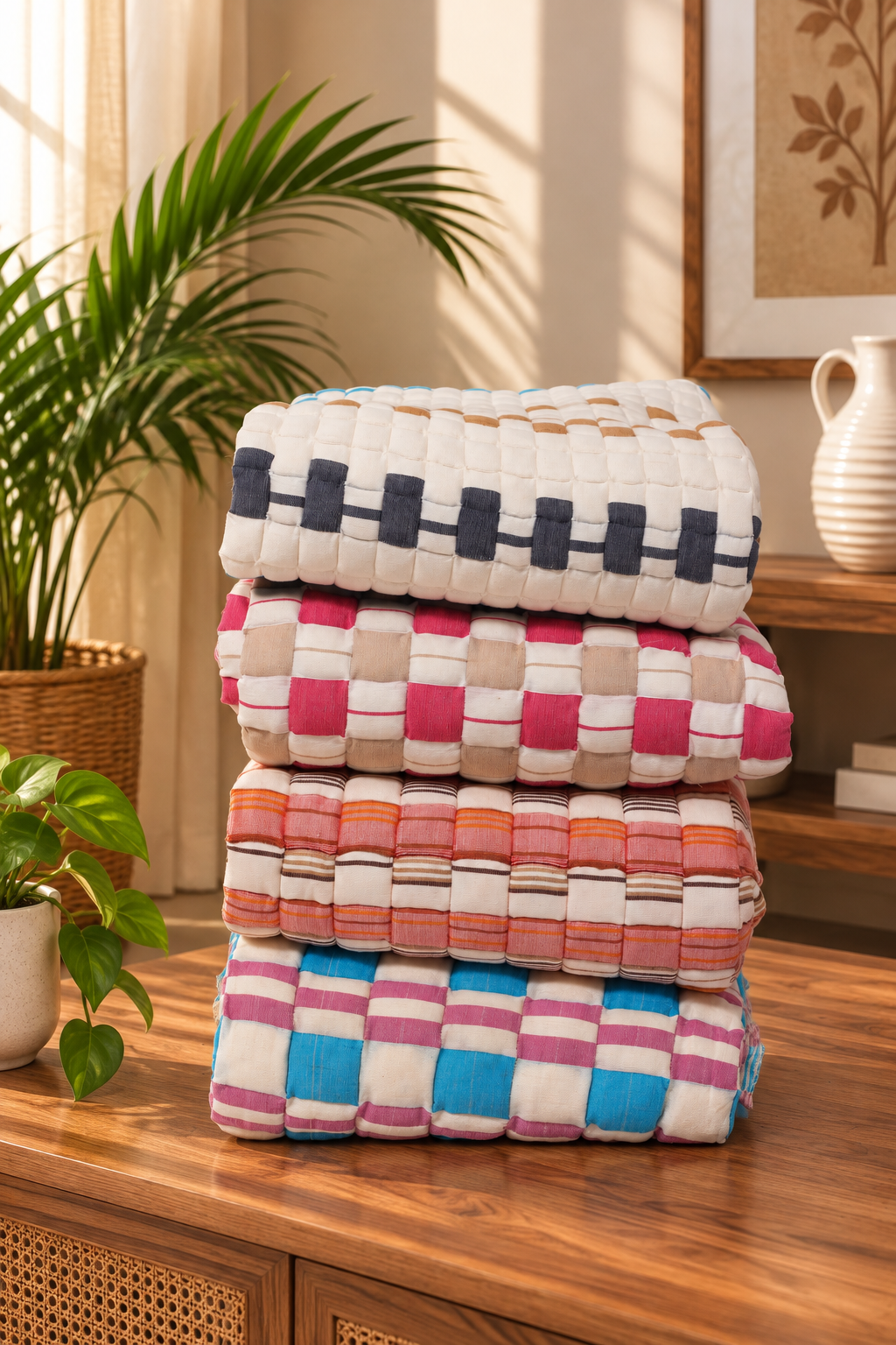 Blush Sunset Sujni Quilt