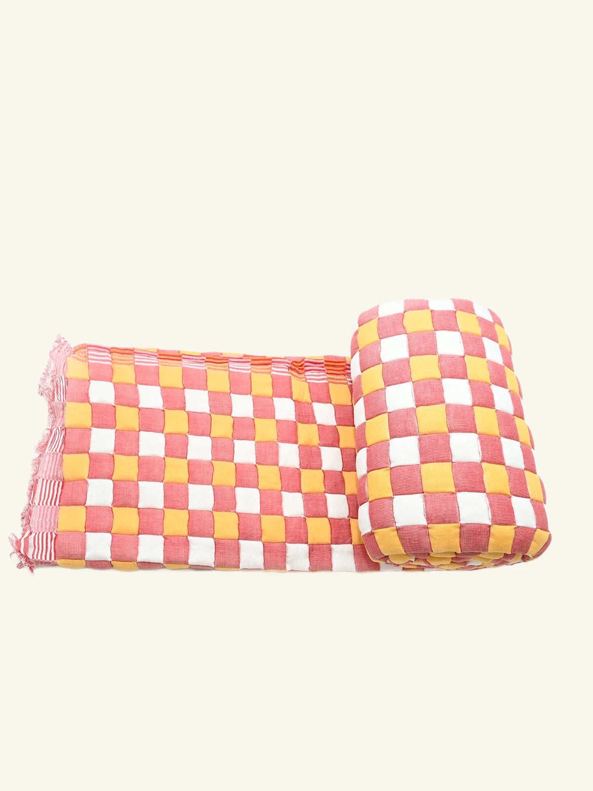 MULTI CHECK DESIGN - Sujni Quilt Hot Color